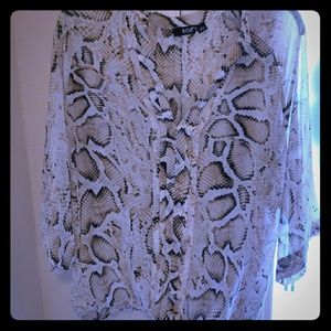 Animal print dress blouse